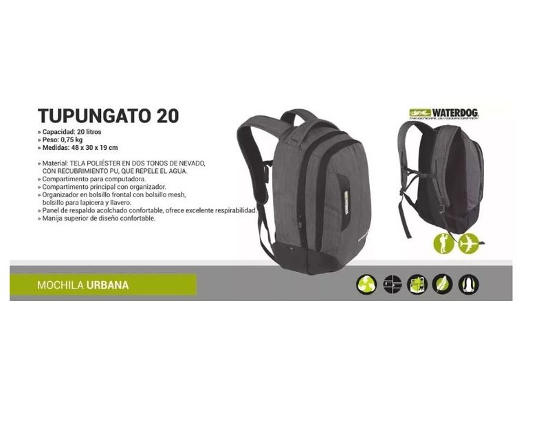 Capacidad mochila 20 online litros