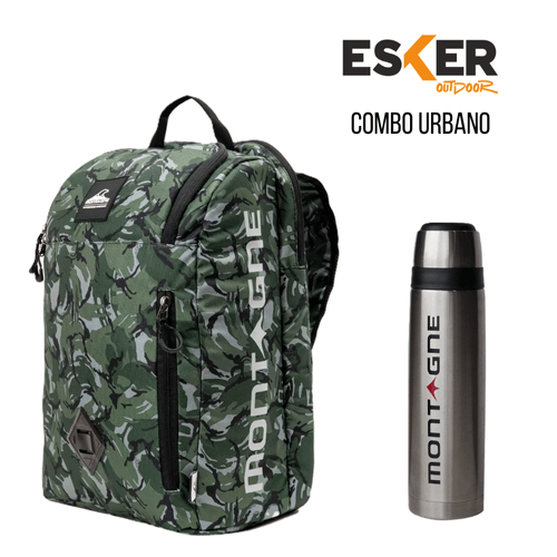 Combo Urbano Montagne (Mochila Matera + Termo bala 1 L)