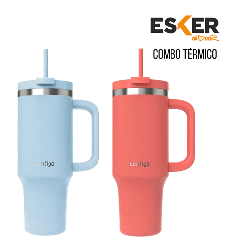 Combo Streeterville 1180 ml Contigo (Celeste + Coral)
